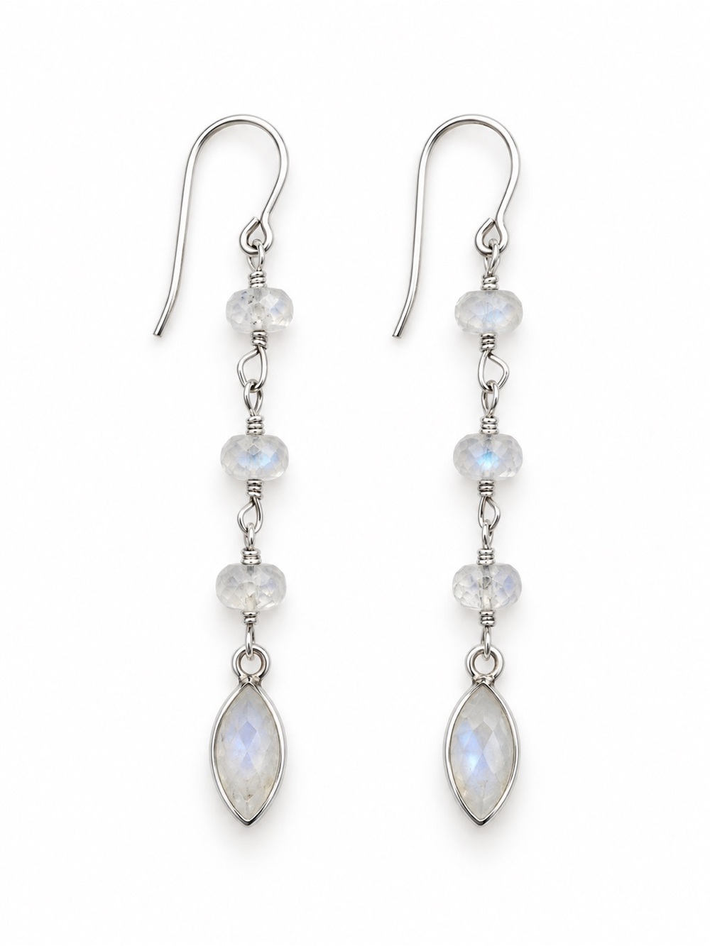 AMHK1 Moonstone Hook Earrings